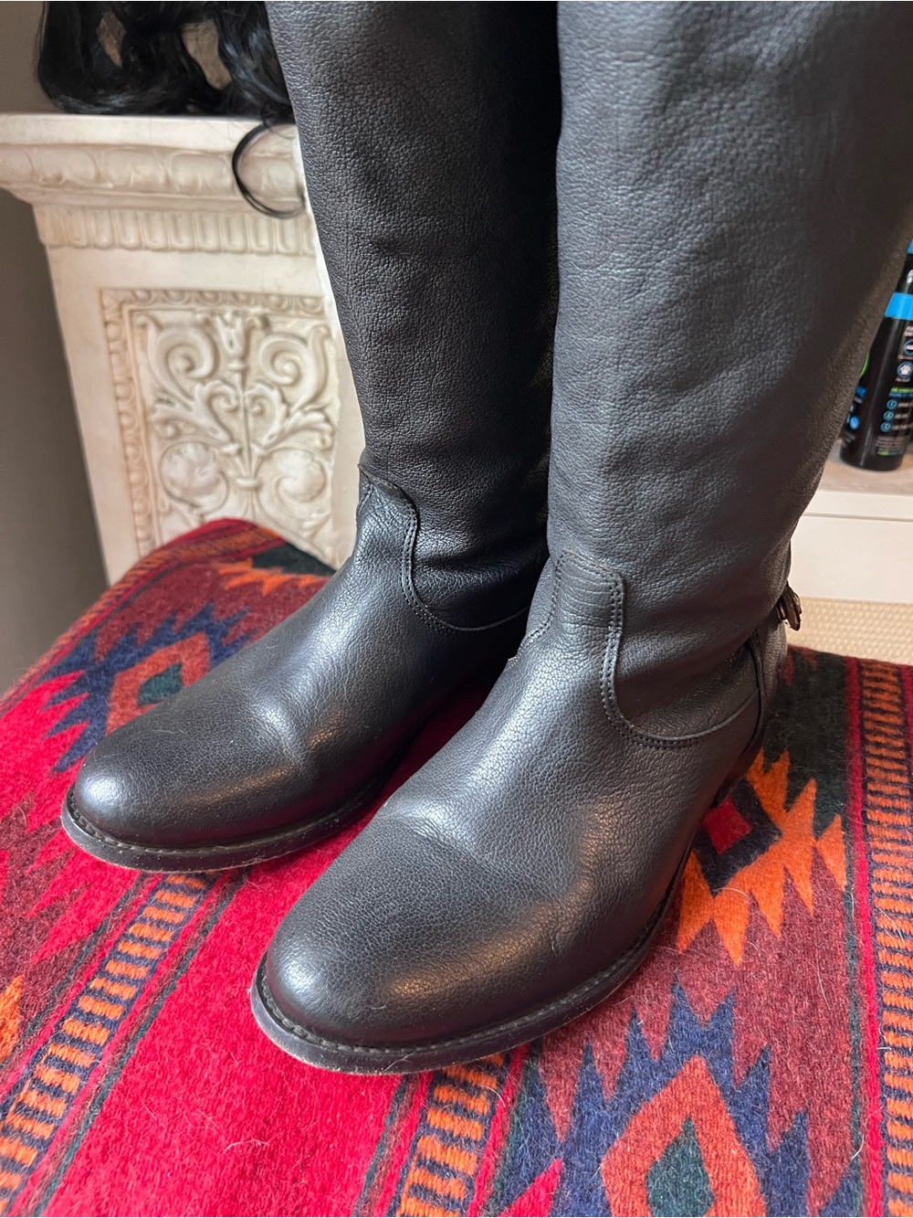 Frye Black Leather Knee-High Riding Boots in EXCELLENT shape! 8
